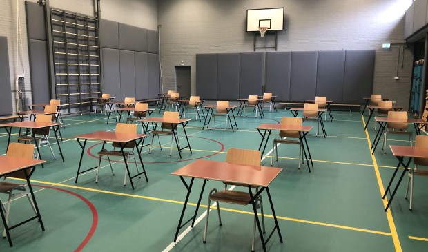 De gymzaal van de school.