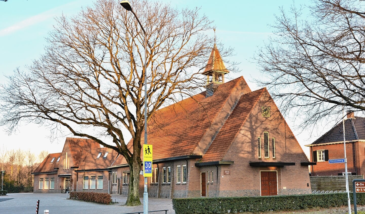 De kerk van de Hervormde Gemeente in Harskamp.