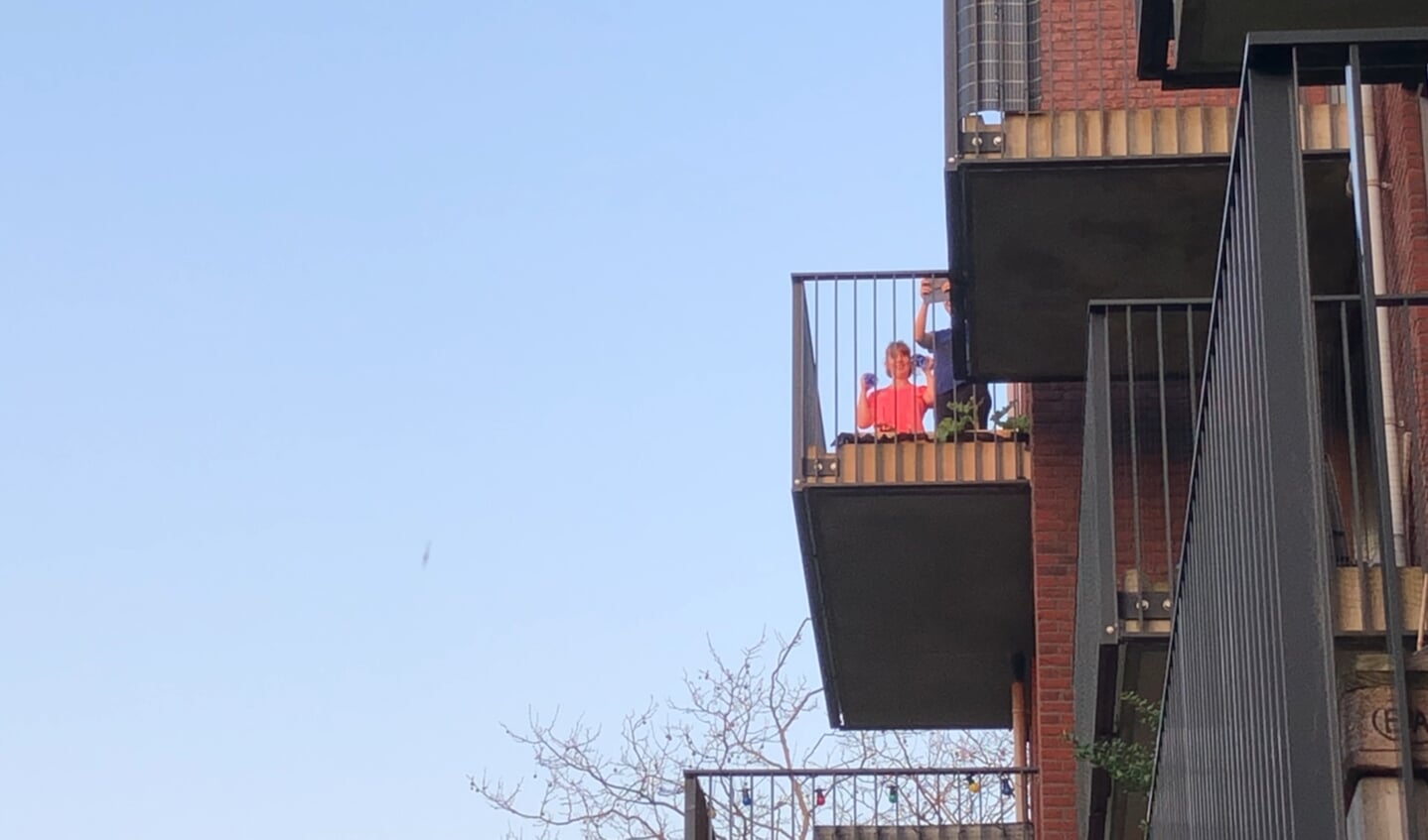 sportende bewoners in de Windestraat