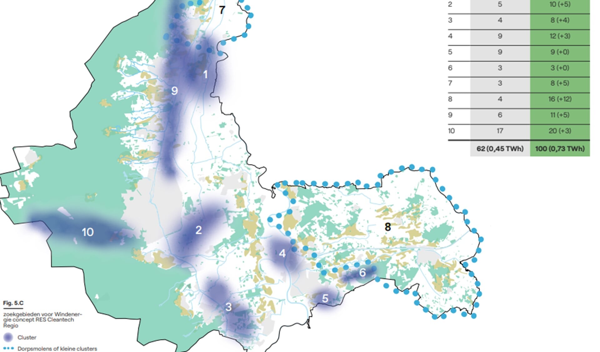 De bossen bij Kootwijk (locatie 10 op de kaart) zijn afgevallen als mogelijk zoekgebied voor windmolens.