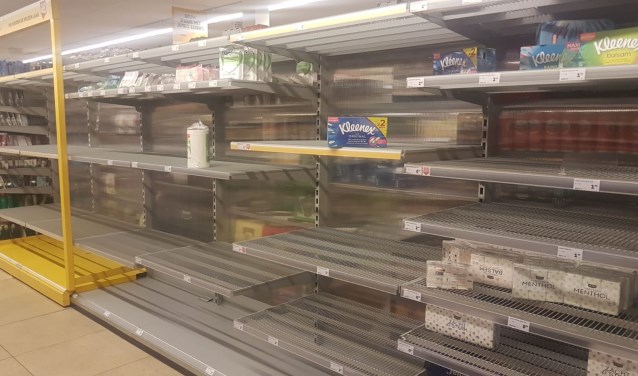 In de Jumbo in Baarn was vanochtend geen toiletpapier meer te krijgen.