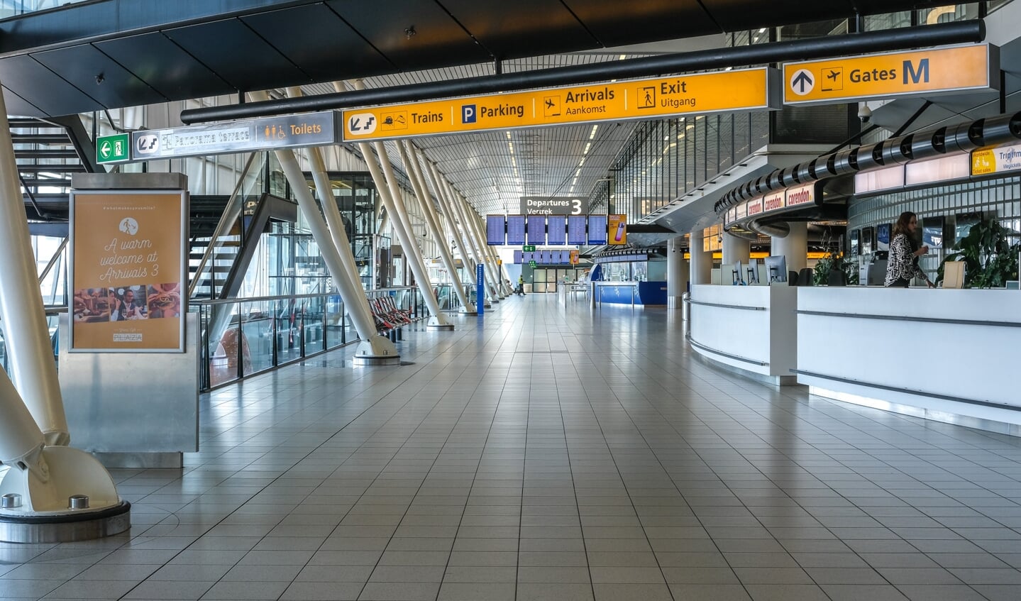 Lege hallen en geannuleerde vluchten, het schrikbeeld van de luchthaven Schiphol de afgelopen maanden.