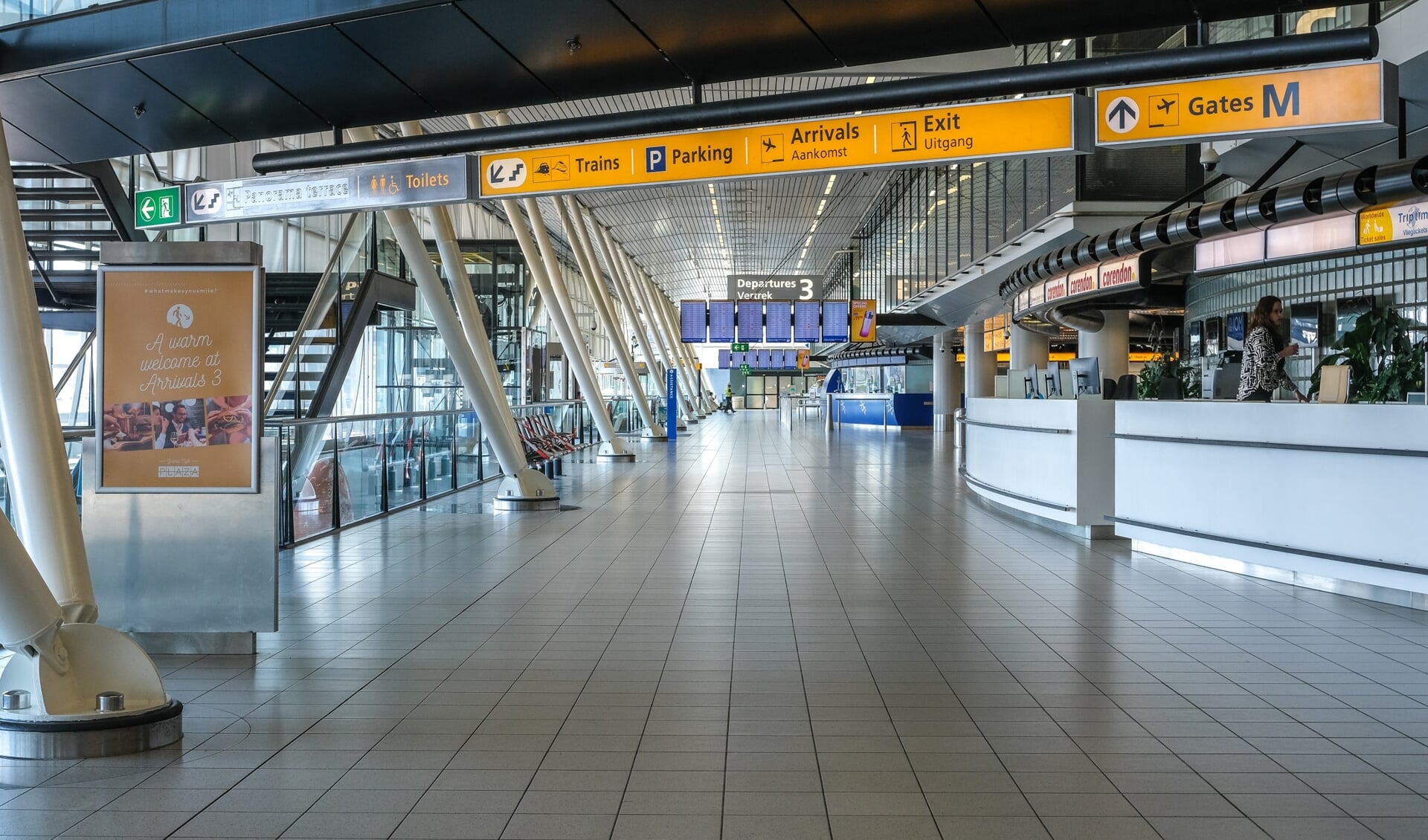 Lege hallen en geannuleerde vluchten, het schrikbeeld van de luchthaven Schiphol de afgelopen maanden. 