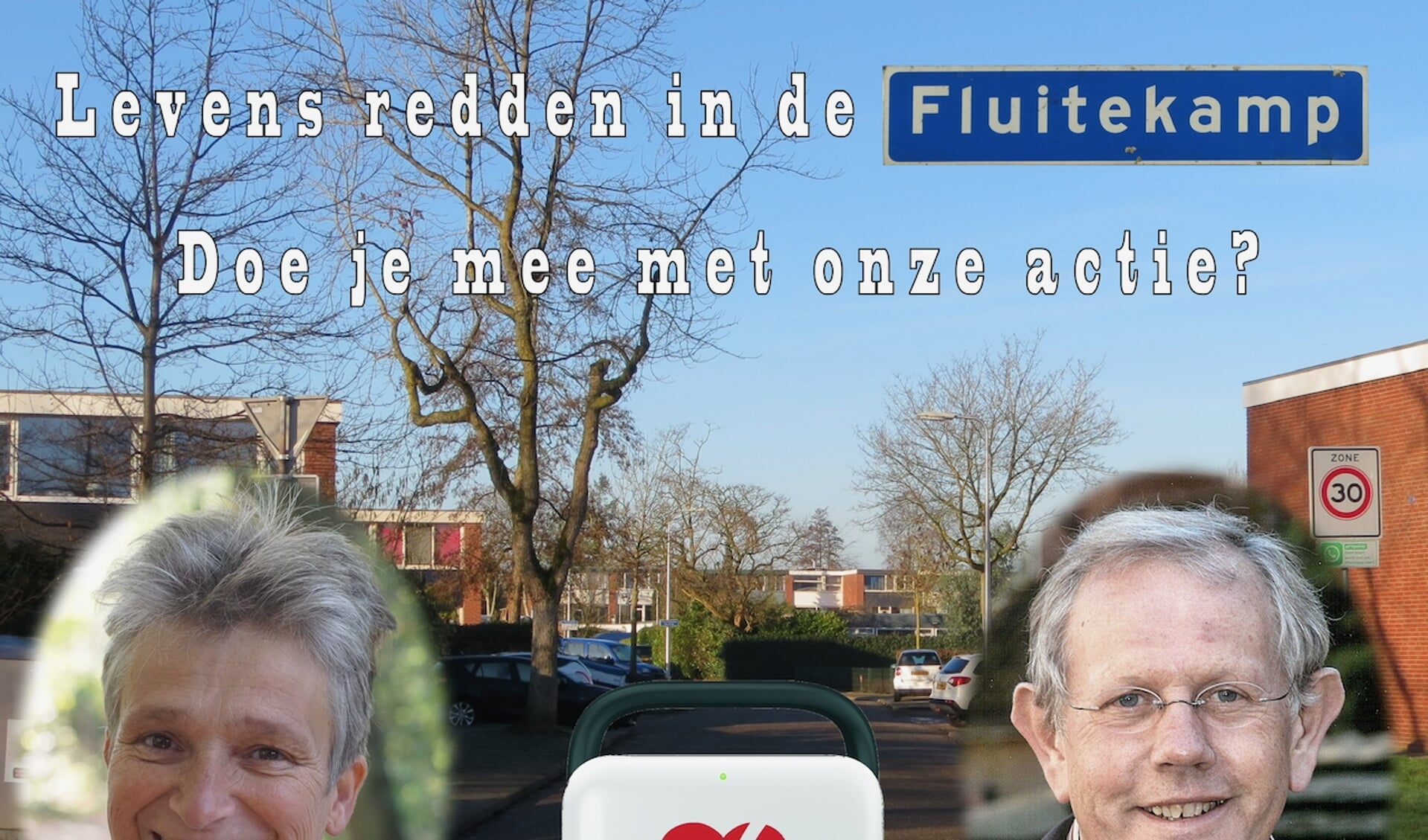 AED actie Fluitekamp, Hoogland