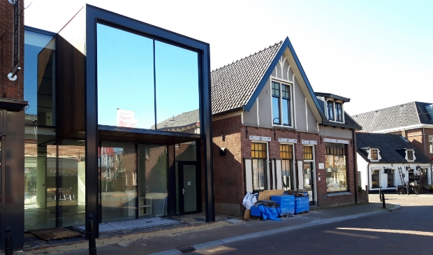 Archiefbeeld van de nieuwe vleugel tijdens de bouw.