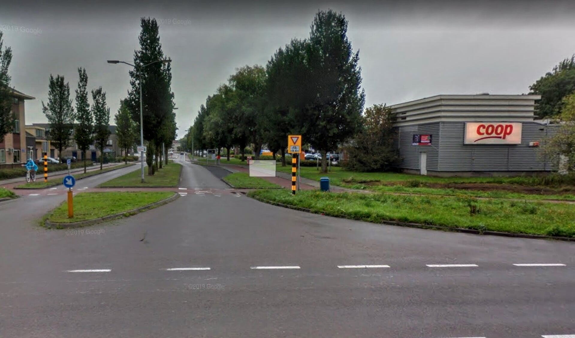 De kruising van de Dr. Willem Dreeslaan met de Hooilanden, één van de toegangswegen van woonwijk Norschoten in Barneveld.