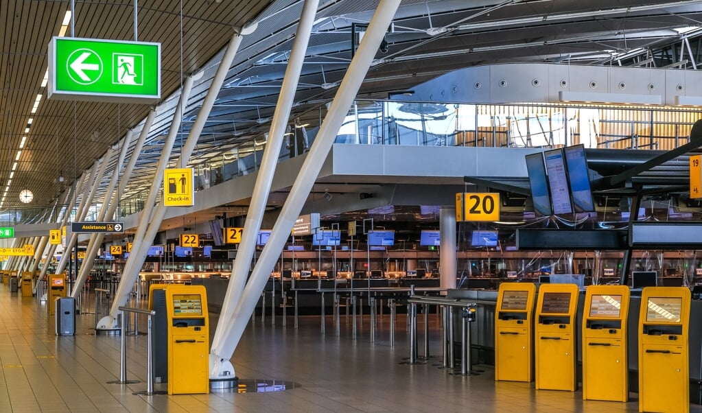 Schiphol Airport was een 'ghost town' in de eerste weken van de uitbraak van het coronavirus.