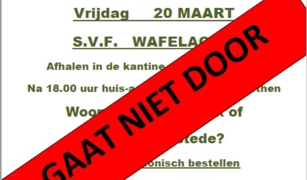 wafelactie SVF gaat niet door
