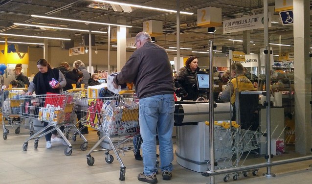Drukte bij de Jumbo in Gorinchem.