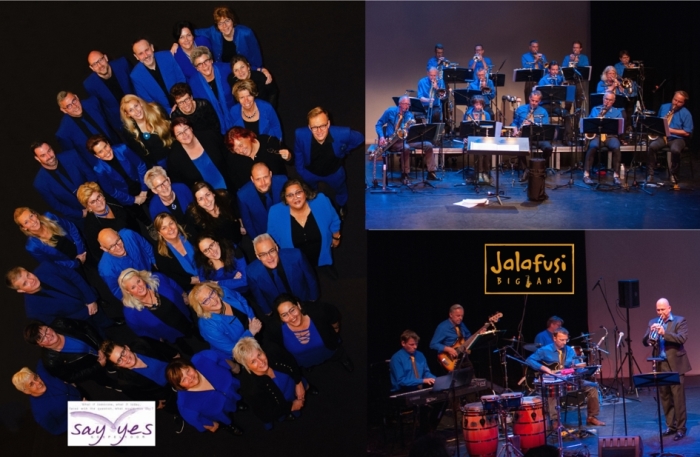Gospelkoor Say Yes samen met Jalafusi Big Band