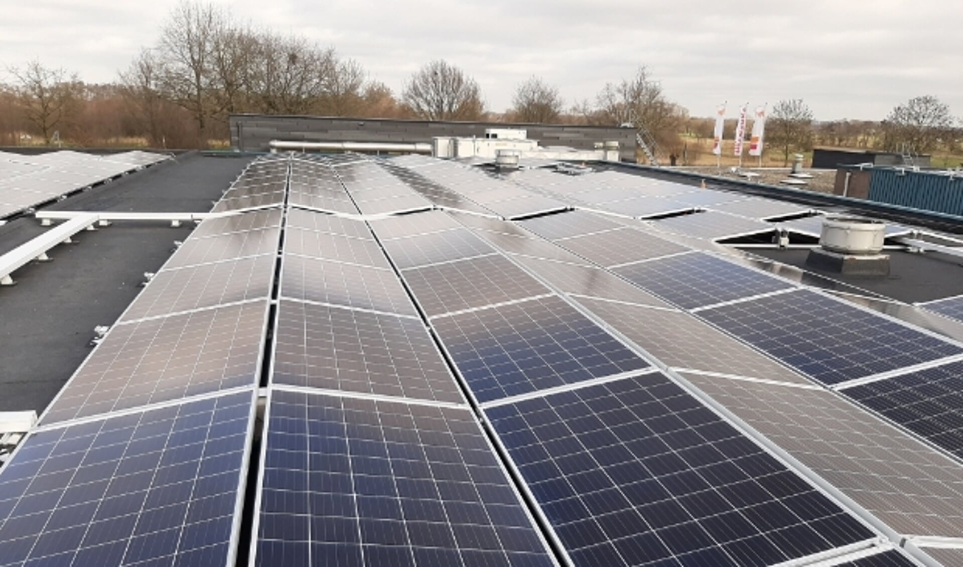 Zonnepanelen bij IW4 in Veenendaal.