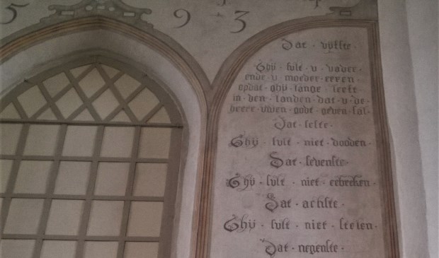 Tien Geboden bord Grote Kerk