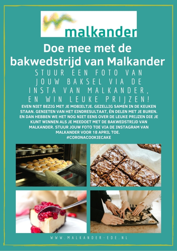 Promotie poster voor de bakwedstrijd