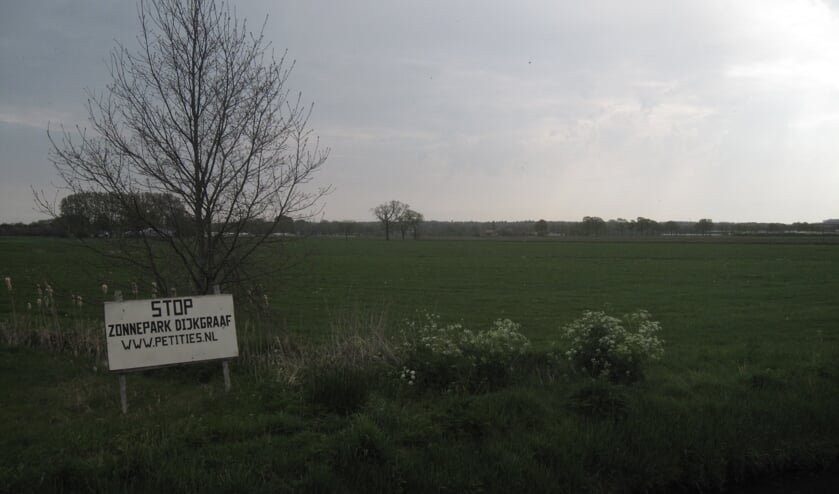 Het terrein waar zonneveld Nergena zou moeten komen
