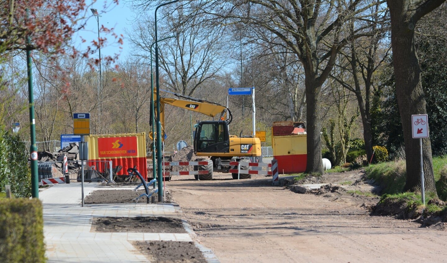 De huidige situatie van de Hessenweg iets voorbij de Klettersteeg