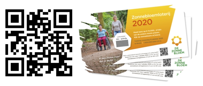 Zonnebloemloterij QR-code
