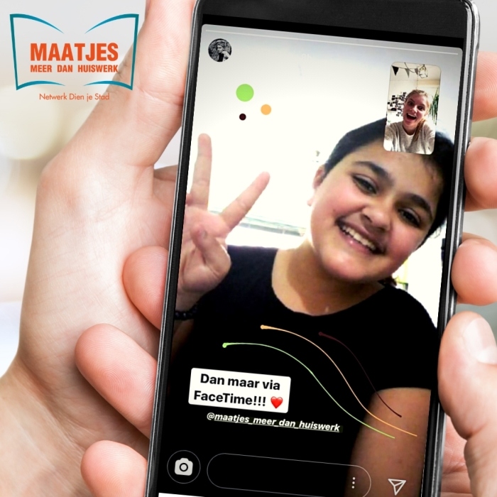 Maatjes maken huiswerk via facetime