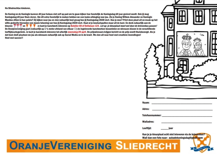 Een afbeelding van de kleur/tekenwedstrijd