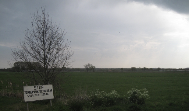 Het terrein waar zonneveld Nergena zou moeten komen