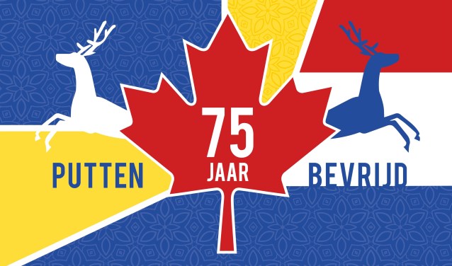 Het ontwerp van de bevrijdingsvlag ter gelegenheid van het 75e bevrijdingsjaar voor Putten.