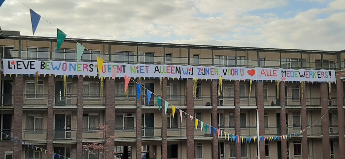 Spandoek voor bewoners