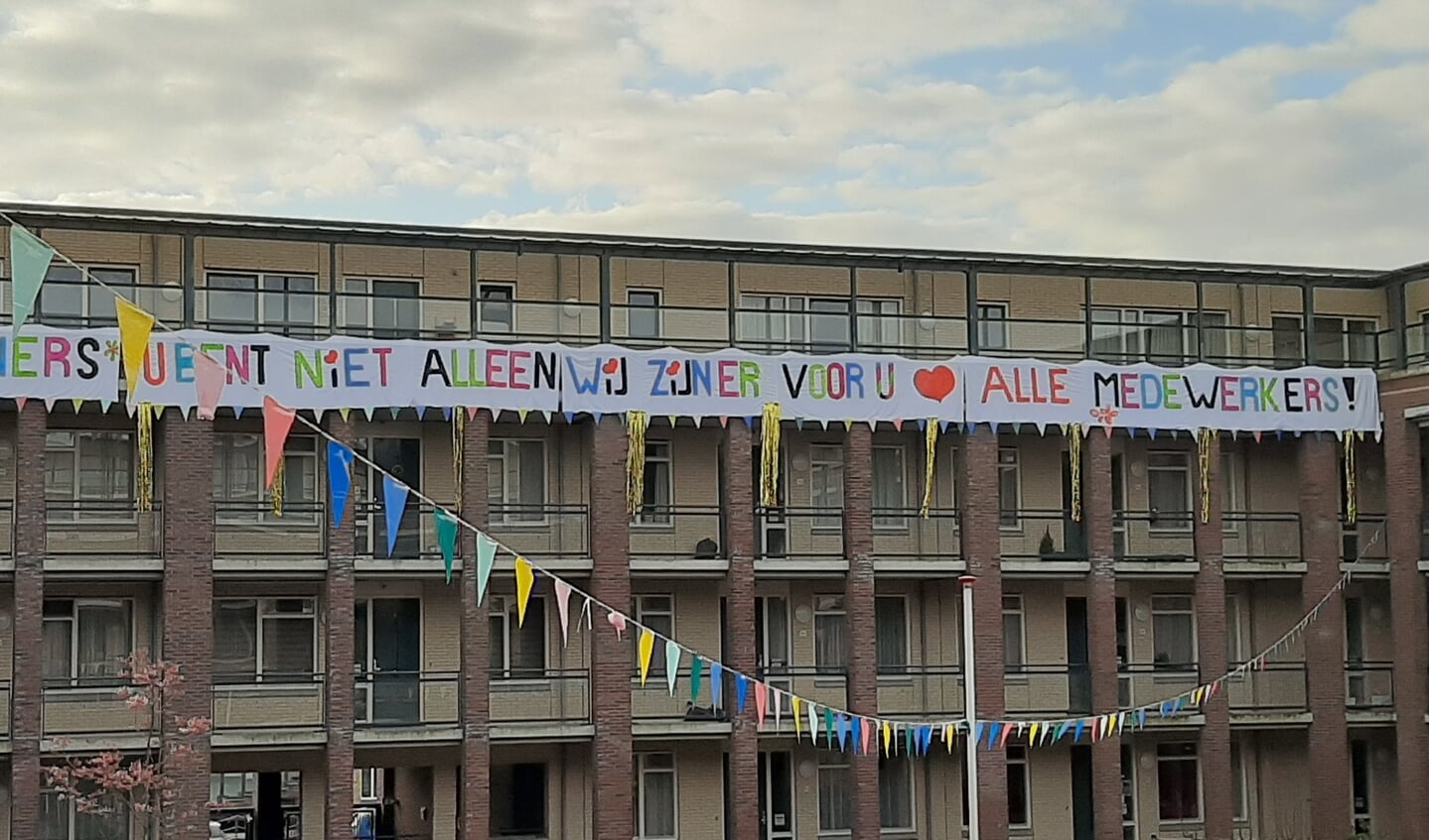 Spandoek voor bewoners