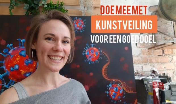 Robyn Eijlander verkoopt haar schilderijen voor het goede doel