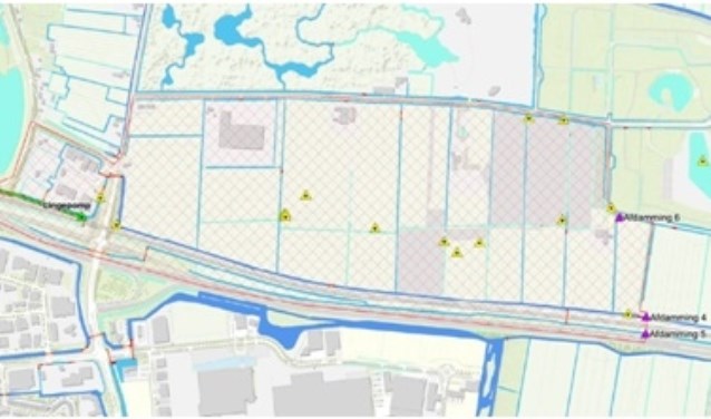 Het huidige afgedamde gebied