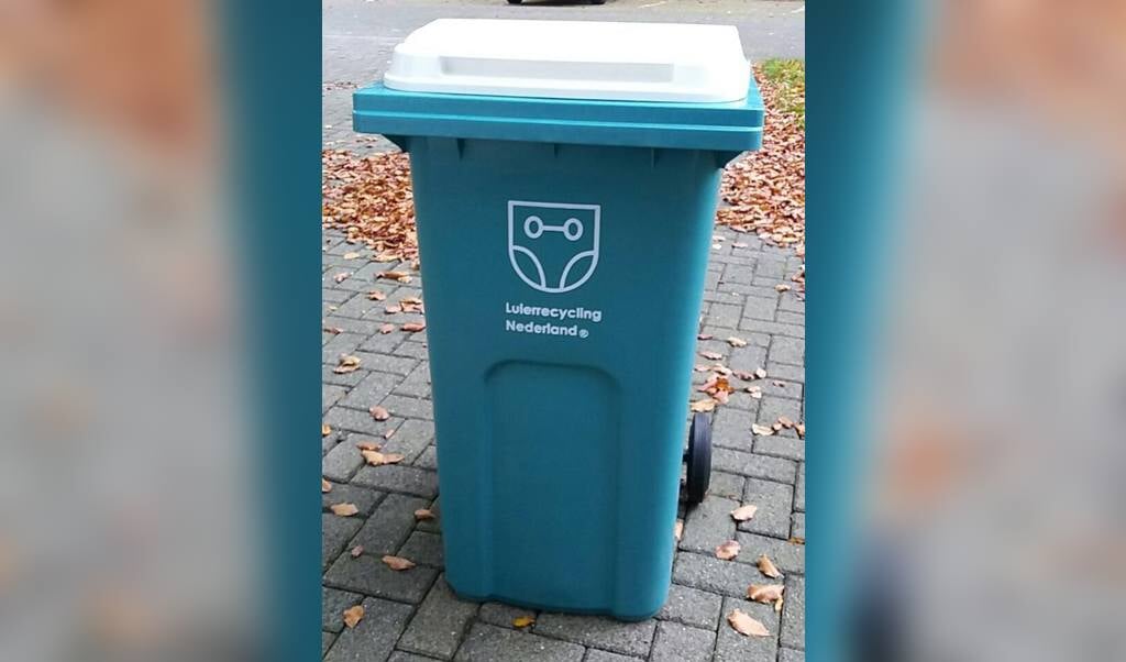 Overal in Baarn staan speciale luiercontainers.