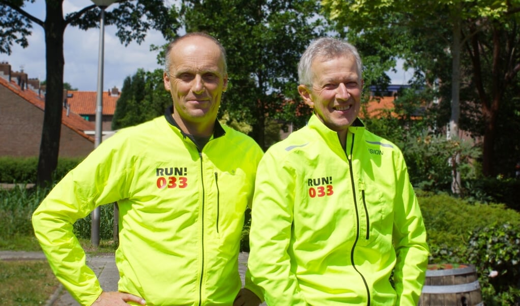 Mik Borsten (l) en Jaap Hengeveld (r) van Run033.com zien wel mogelijkheden voor hardloopevenementen. 