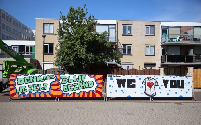 Het eindresultaat van het kunstwerk voor de bewoners van het E&E.