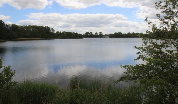 De grote plas in het Haarlemmermeerse Bos.