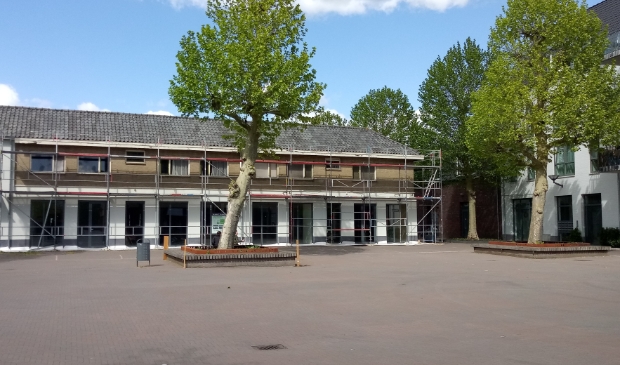 Het deel van het U-blok in De Biezenkamp dat nu ook opgeknapt gaat worden.