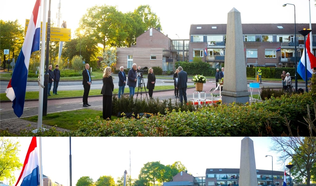 De ingetogen dodenherdenking in Hoogland.