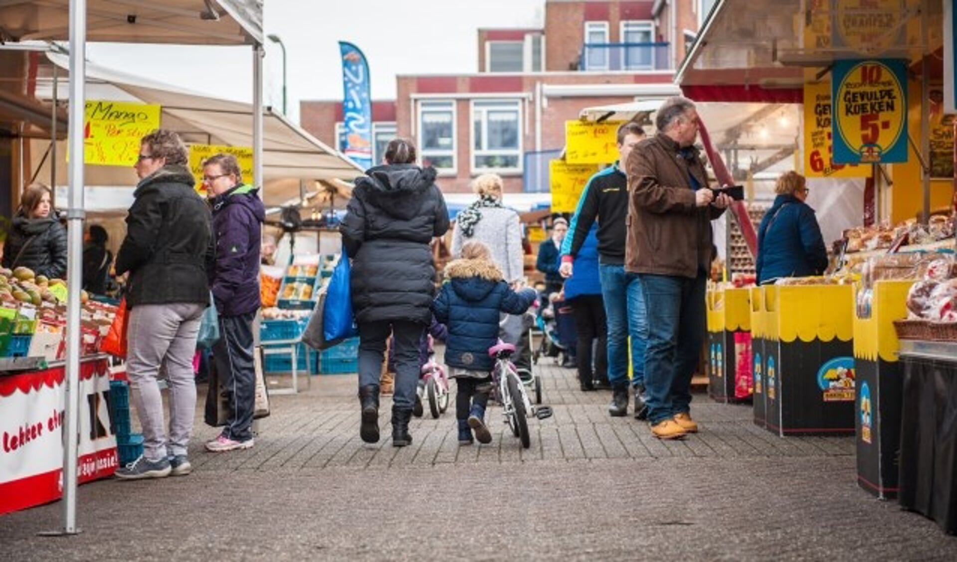 archieffoto van de Hardinxveldse markt. 