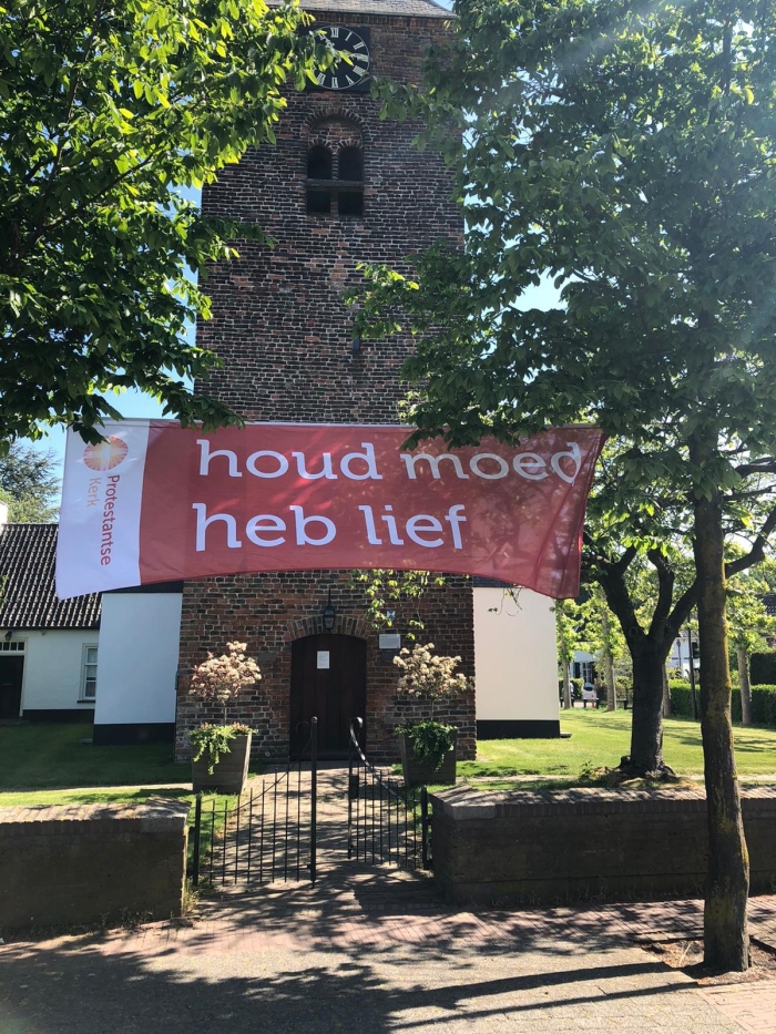 Vlag bij Oude Dorpskerk Bunnik
