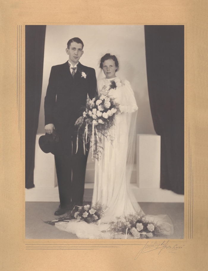 Trouwfoto Cor van Ballegoy en Cathrien Cligge