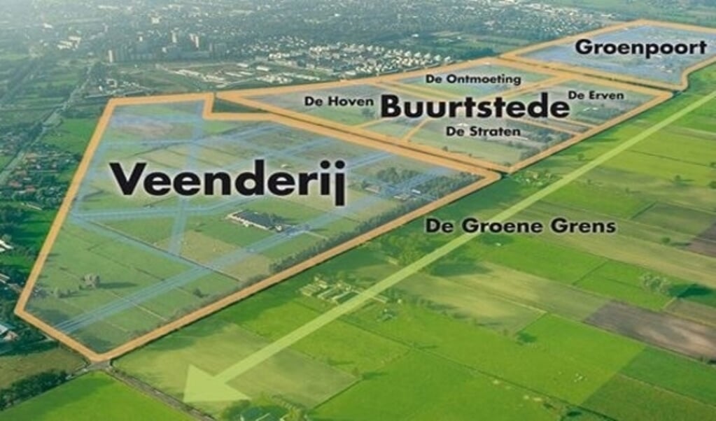 Groenpoort maakt deel uit van Veenendaal-oost. Daar moet de tweede ontsluiting komen op de Rondweg. (Foto: archief)