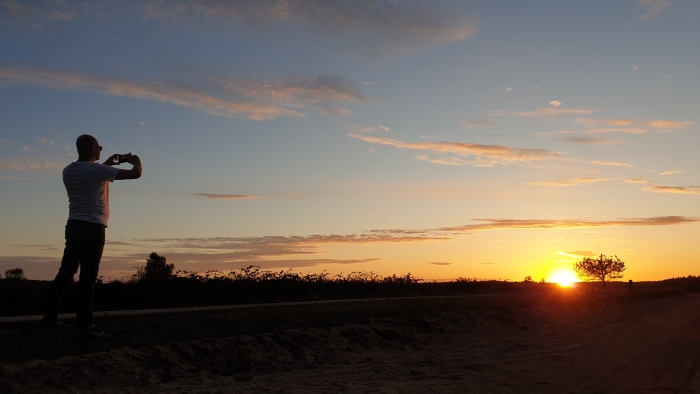 Zonsondergang, Ede, hei