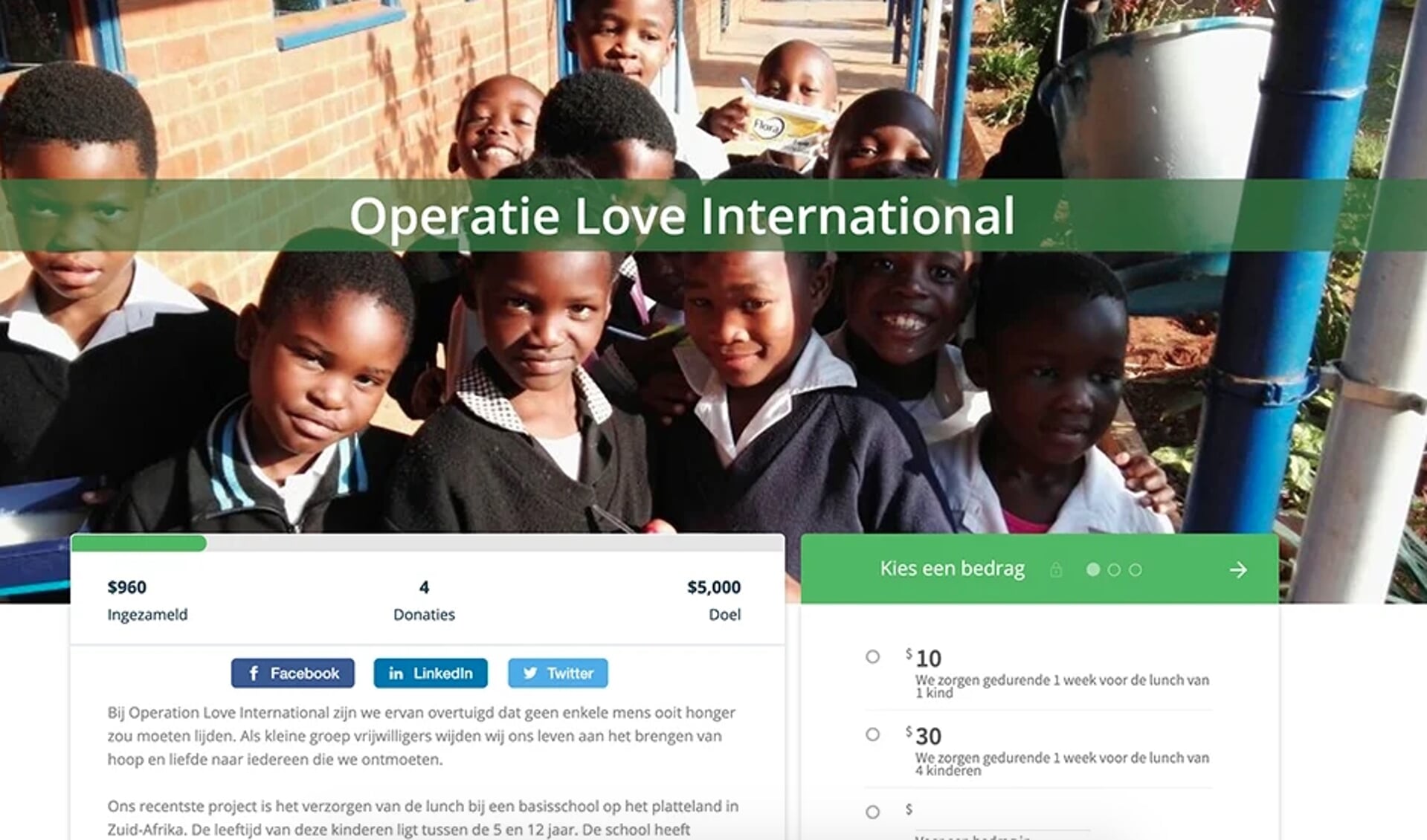 Online donatie voor een goed doel in Afrika