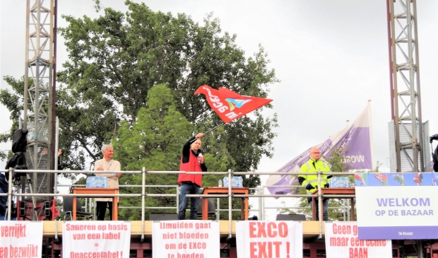 Personeel van Tata Steel tijdens een eerdere staking.