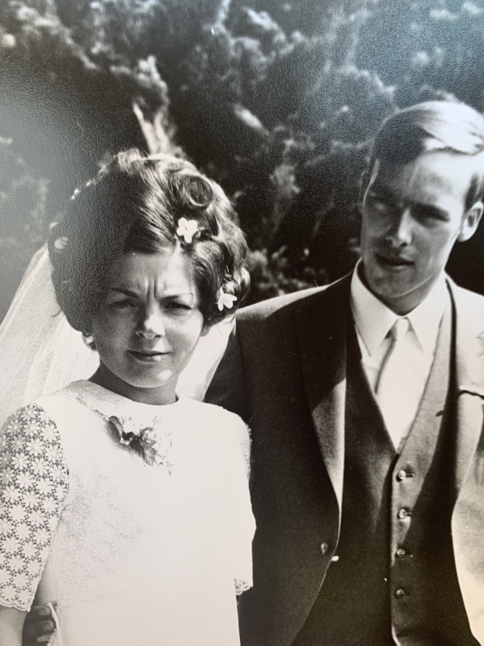 Wim en Trudy op hun trouwdag
