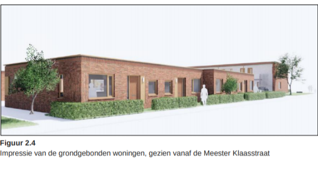 Het aanzicht vanaf de Meester Klaasstraat