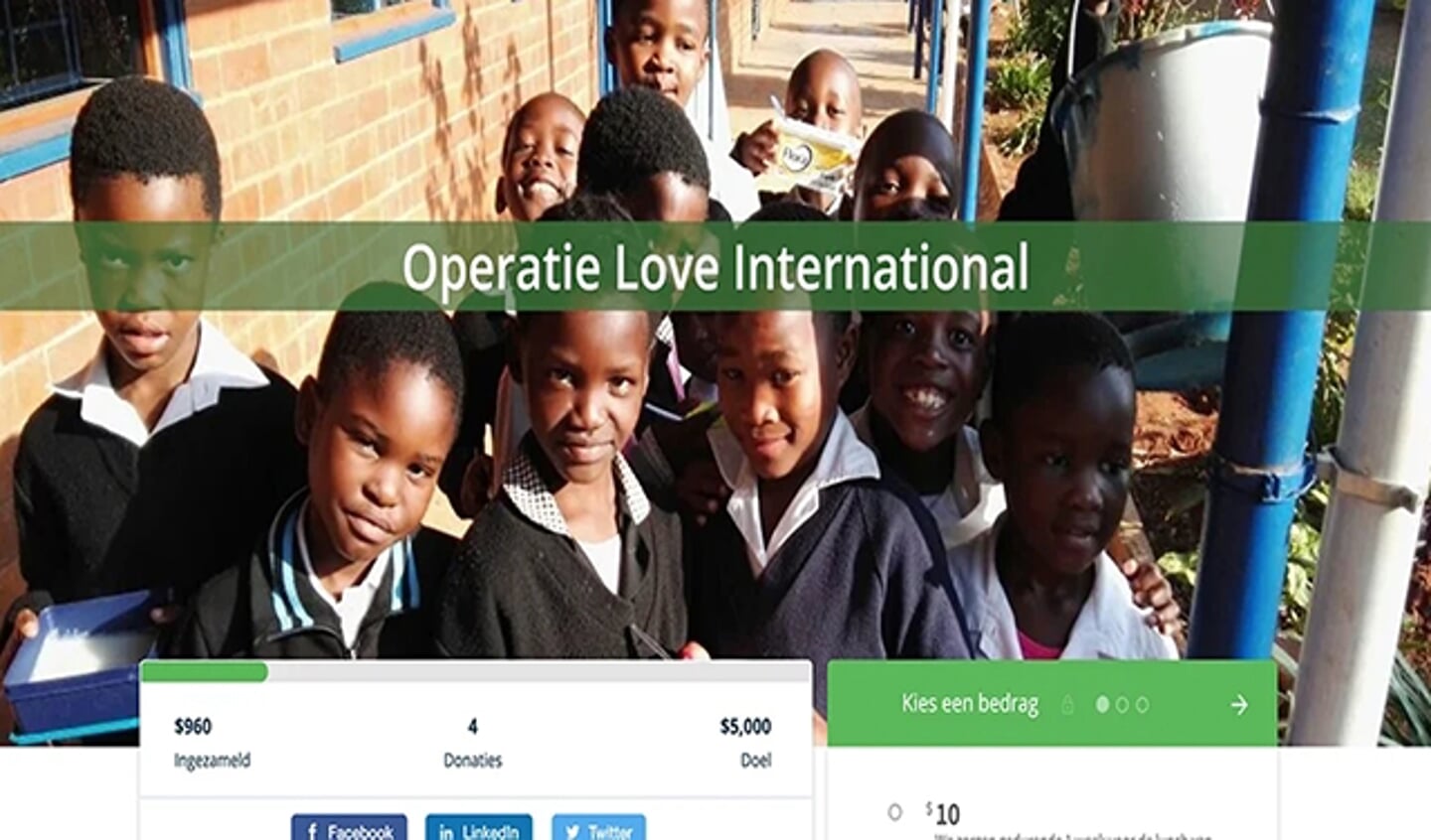 Online donatie voor Afrika