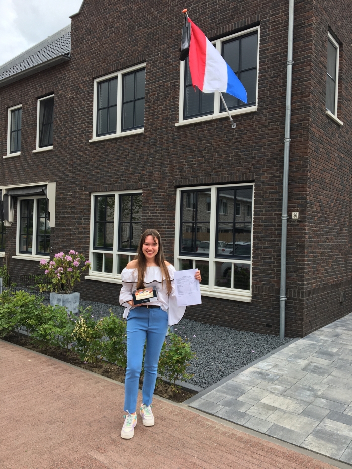 Een van de geslaagde leerlingen