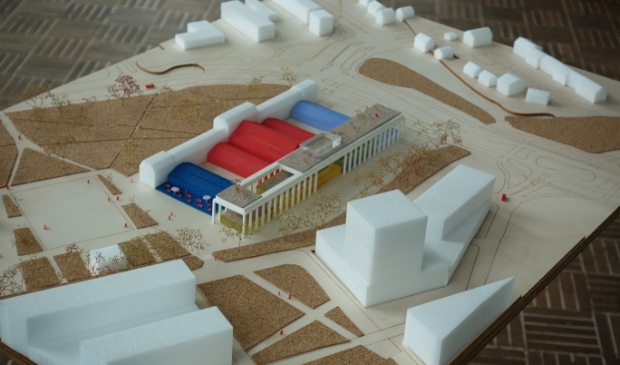 <p>Maquettestudie door de architect voor het ontwerp van het gebouw van de WFC Experience. </p>