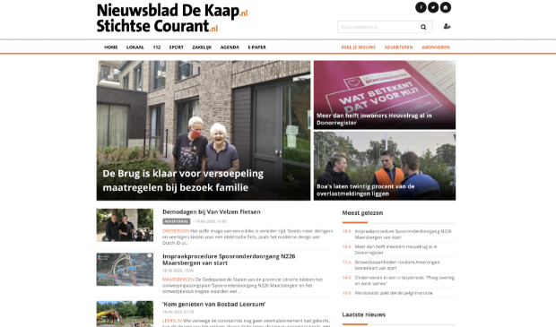 Website Nieuwsblad De Kaap Stichtse Courant Vernieuwd Nieuwsblad De Kaap Nieuws Uit De Regio