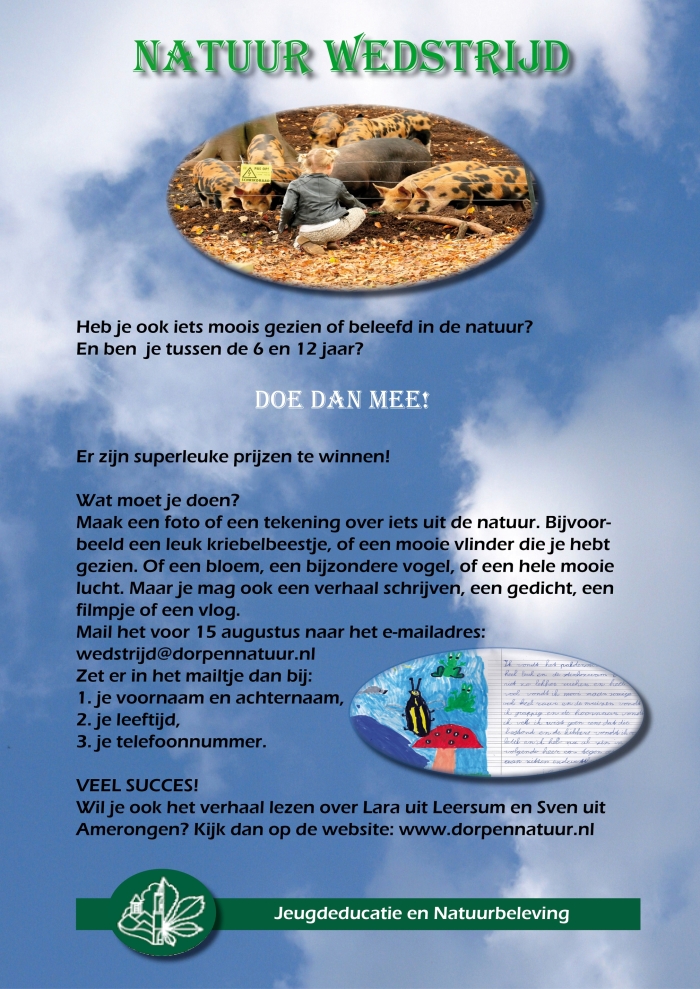 Uitnodiging om mee te doen aan de Natuurwedstrijd.