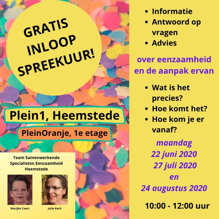Aankondiging gratis inloopspreekuur