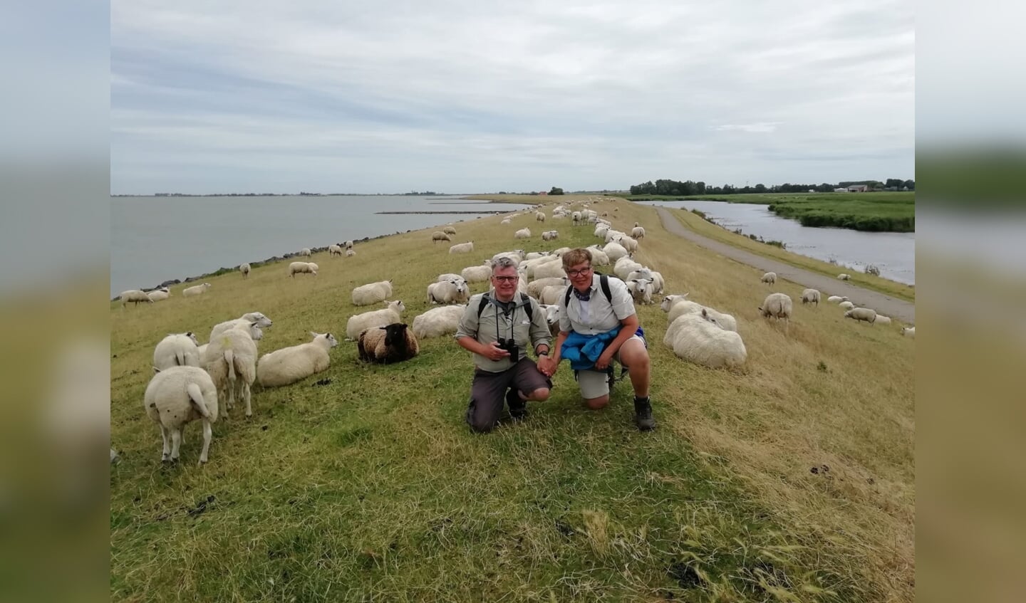 Deze foto is gemaakt langs de IJsselmeerkust tussen Stavoren en
Hindeloopen met Rian en Yeb, 27 juli 2020.